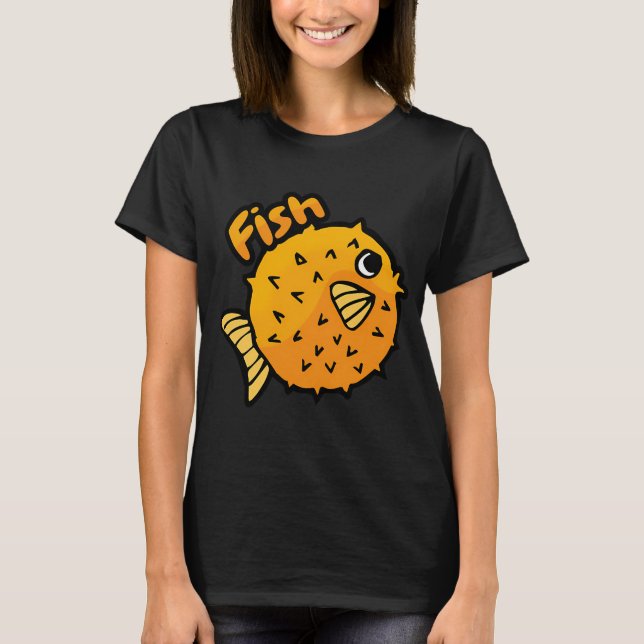 Söt blåsfisk t shirt (Framsida)