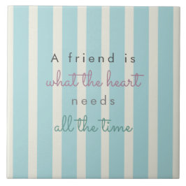 Söt blått rand-vänskap, citattecken kakelplatta