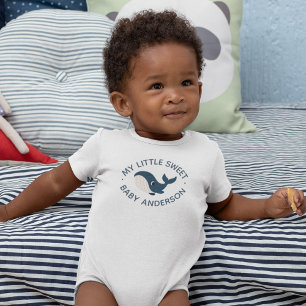 Söt blåval delfin havs tecknad film t shirt