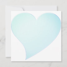 Söt blek akvablå stort hjärta Alla hjärtans dag-ko