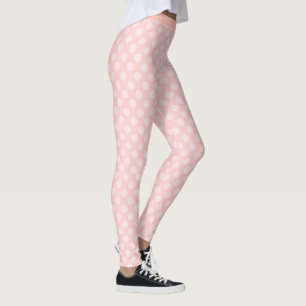 Söt Blek Rosa Polka dots Yoga Byxor Leggings
