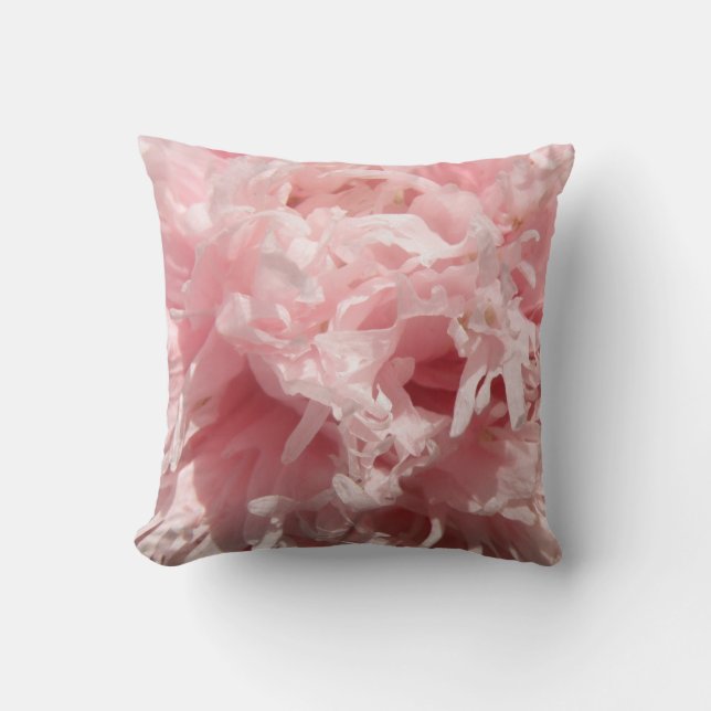 Söt Blek Rosa Poppy Pillow Kudde (Framsida)