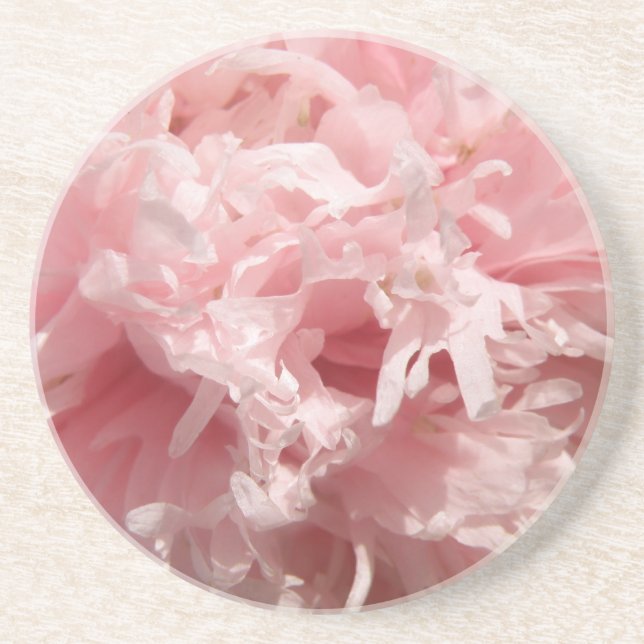 Söt Blek Rosa Poppy Underlägg Sandsten (Framsidan)