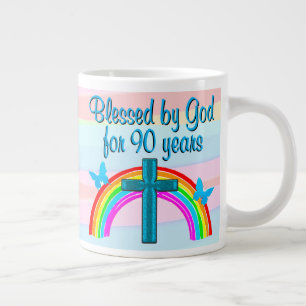 SÖT BLESSEED AV GOD 90:E BIRTHDAY MUGG JUMBO MUGG