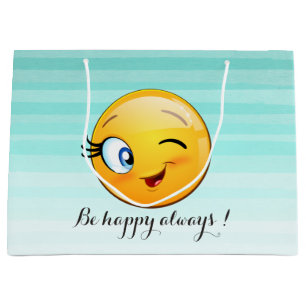 Söt blinkande Emoji-ansikte - Var alltid glad