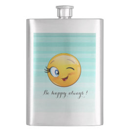 Söt blinkande Emoji-ansikte - Var alltid glad Fickplunta