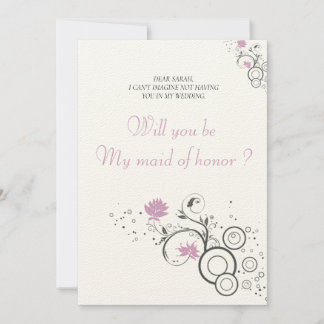 söt blir du min maid of honor inbjudan