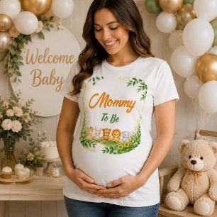Söt blivande mamma - Djur på safari i djungeln T Shirt