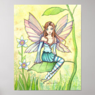 Söt Blomfairi Fantasykonst Poster