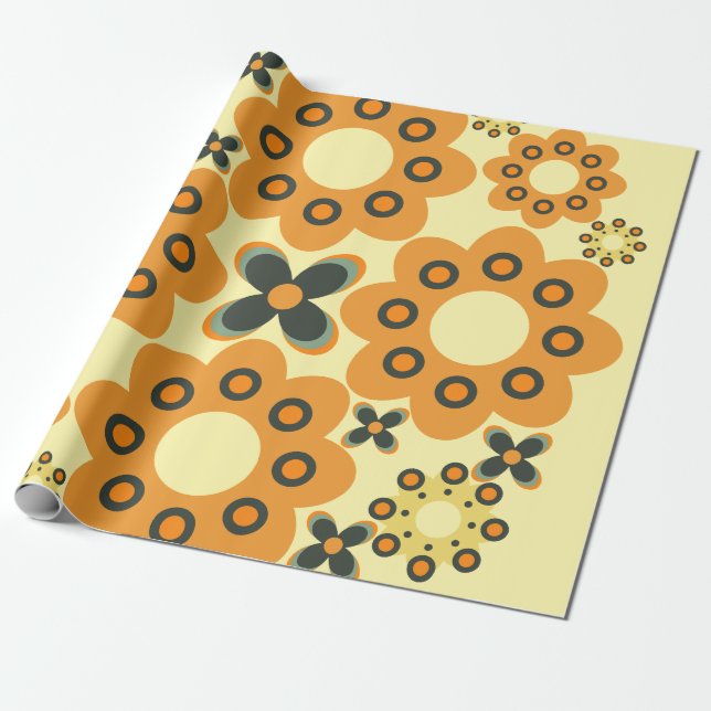 Söt blomkål mönster 8 presentpapper (Utrullad)