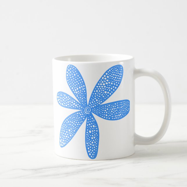 Söt blomma - Baby blue Kaffemugg (Höger)