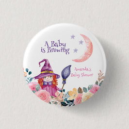 Söt blomma Blitch Cauldron Baby Brewing Shower Knapp