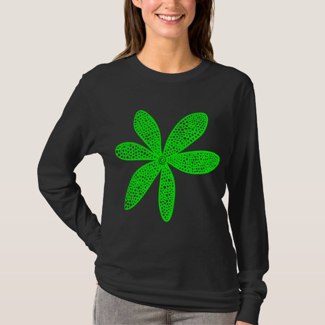 Söt blomma - Grönt T-shirt (Framsida)