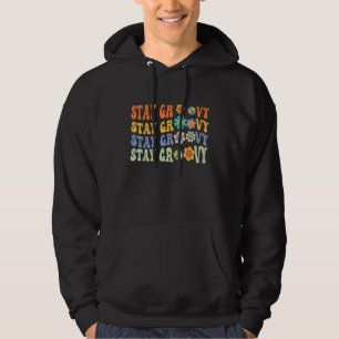 Söt Blomma Håll Dig Groovy Hippie Retro 70-Tals Vi Hoodie