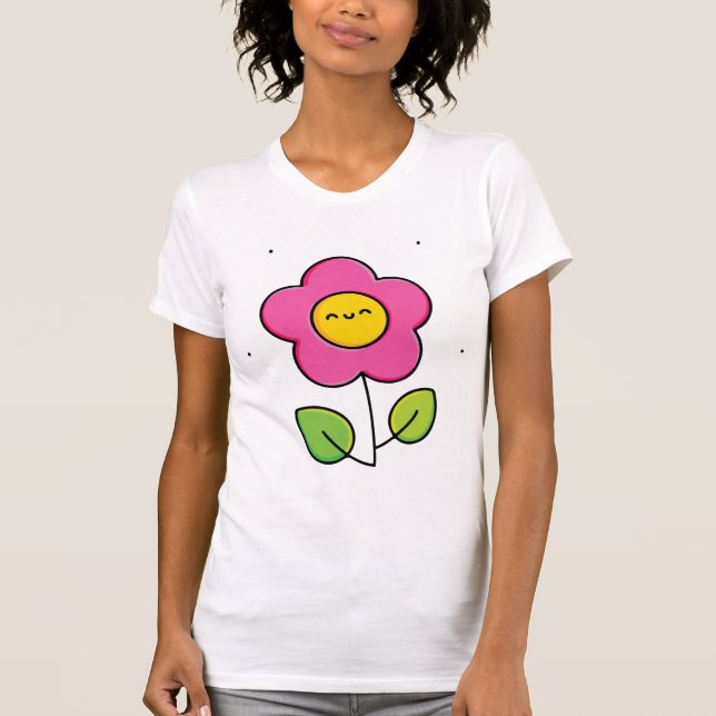 Söt blomma t shirt (Framsida)