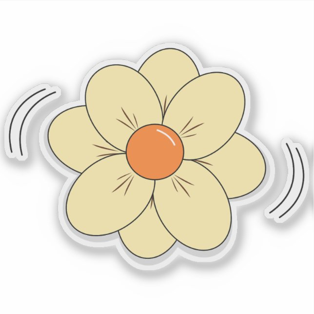 Söt Blomma Vinyldekal Klistermärken (Framsida)
