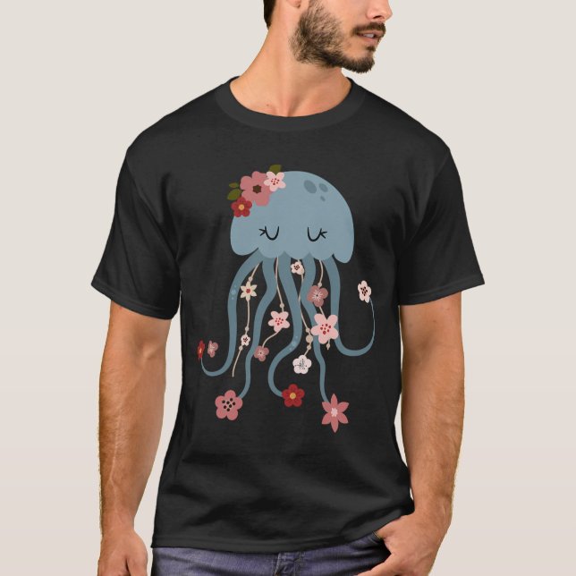 Söt blommande manet t shirt (Framsida)