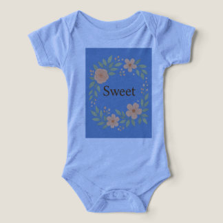 Söt Blommig Babykläder Design T Shirt