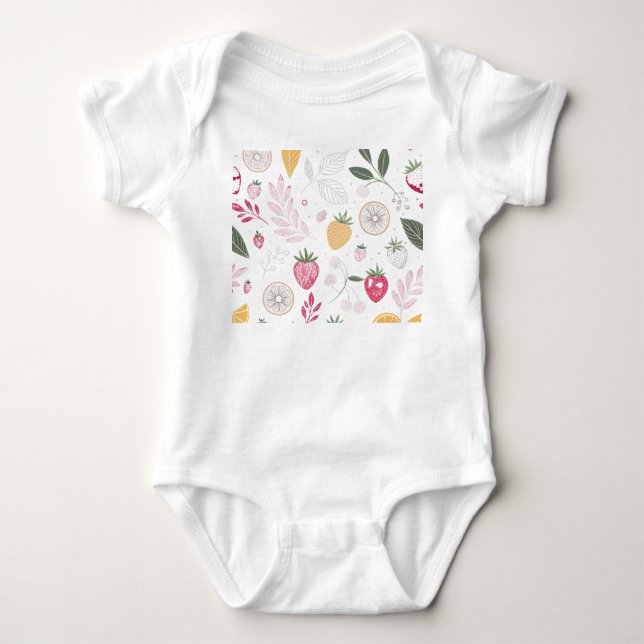“Söt blommig barnkroppsstrumpa” T Shirt (Framsida)