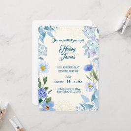 Söt Blommig Födelsedagsinbjudan för Barn Inbjudningar