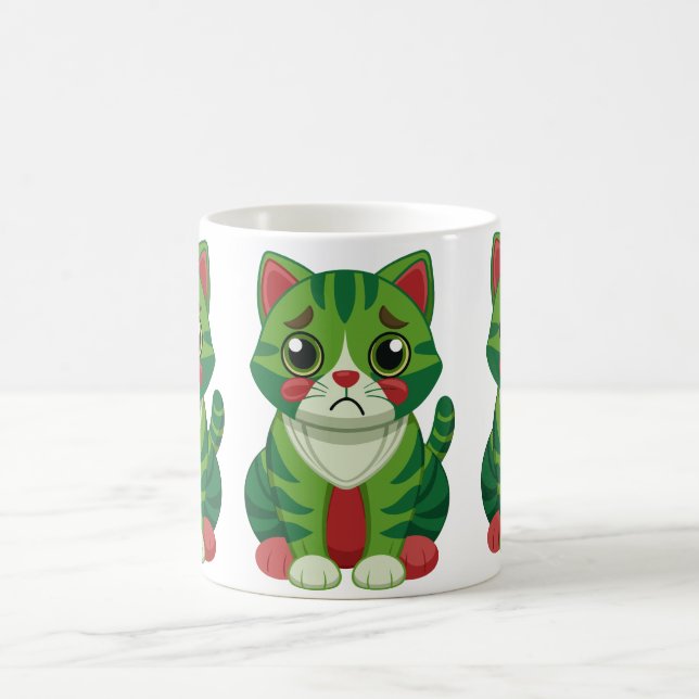 Söt Blommig Kattunge Kaffe Mugg Bedårande Kattälsk (Center)