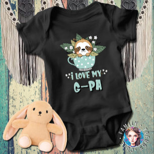 Söt Blommig Kawaii Tvättbjörn Jag Älskar Min G-Far T Shirt