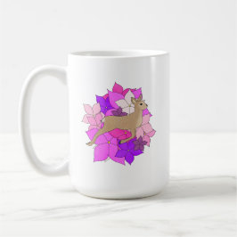 Söt Blommig Kronhjort Kaffemugg