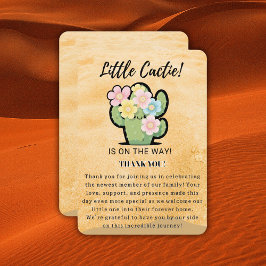 Söt Blommig Liten Kawaii Bebis Baby Shower Tack Kort