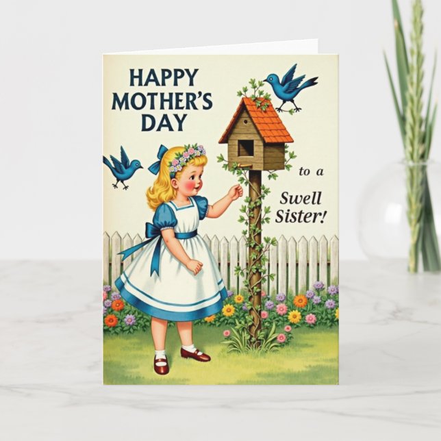 Söt Blommig MorsdagsKort Kort (Framsida)