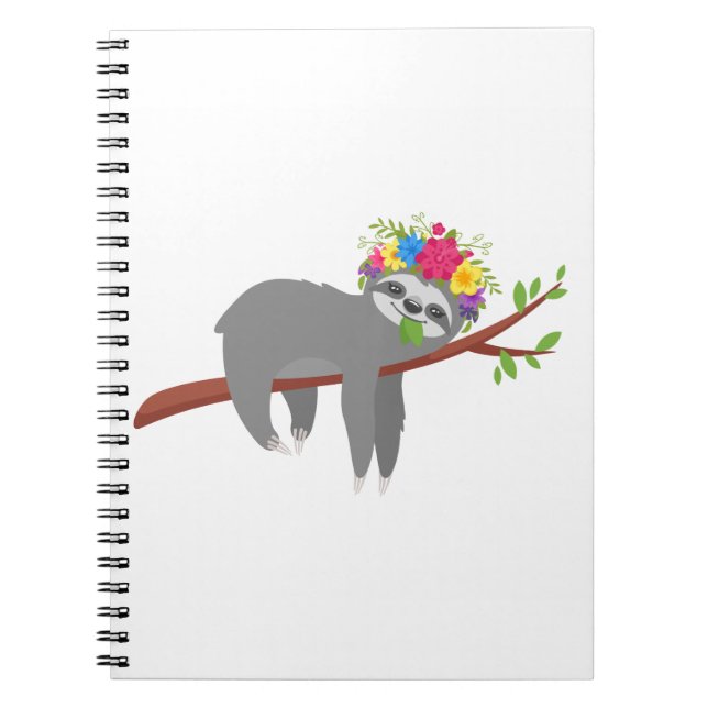 Söt Blommig Sengångare Anteckningsbok (Framsidan)