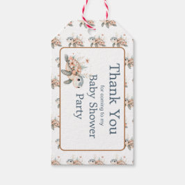 Söt Blommig Sköldpadda Baby Shower Presentetikett
