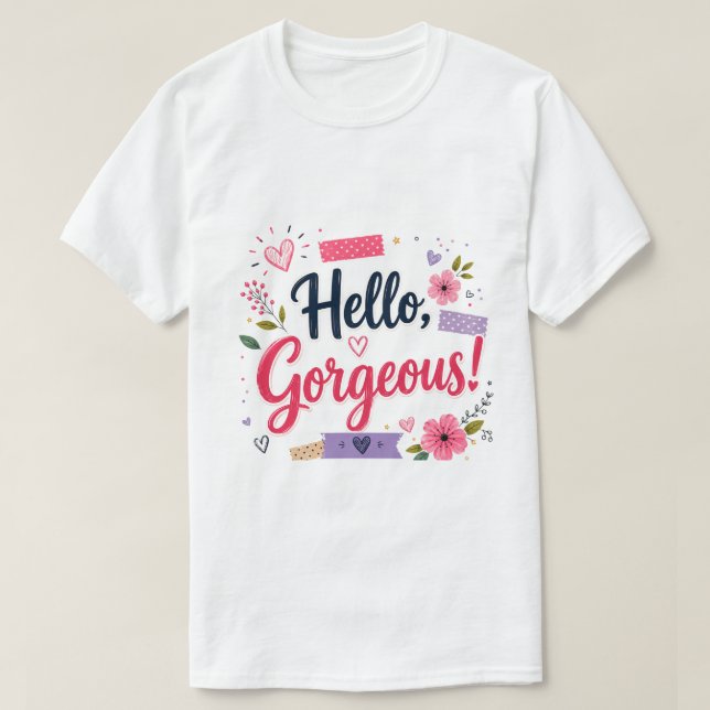 Söt blommig t-shirt (Design framsida)