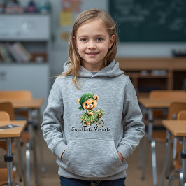 Söt blommig teddybär cykelutflykt t shirt
