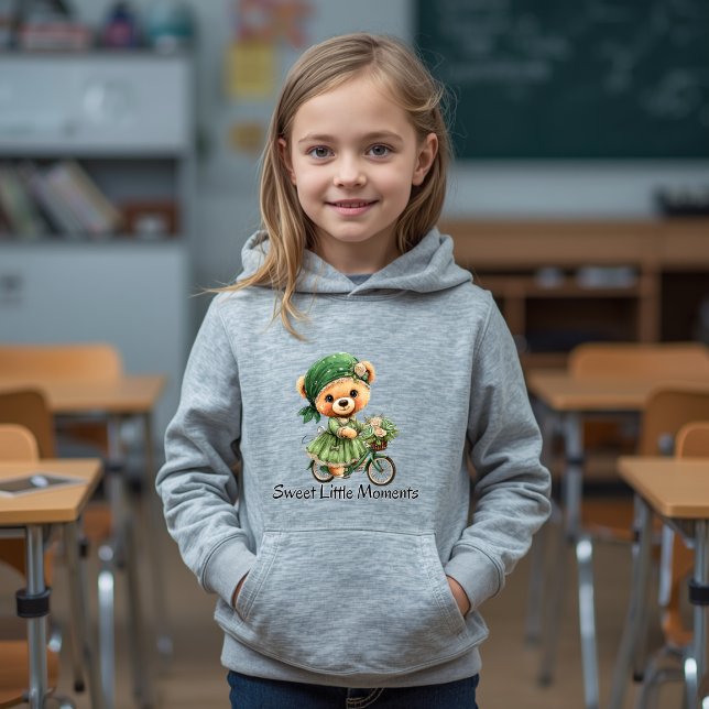 Söt blommig teddybär cykelutflykt t shirt (Skapare uppladdad)