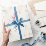 Söt Blommig Trädgård Tecknad Födelsedagsfest  Presentpapper<br><div class="desc">30 tum x 6 fot Inpackningspapper,  Matt Inpackningspapper</div>