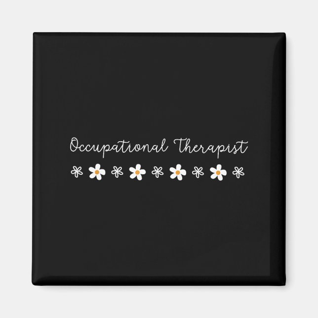 Söt Blommig Tusenskönna Arbetsterapi Therast Ot  Magnet (Framsidan)