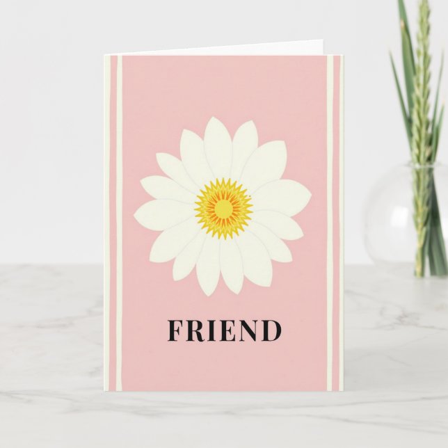 Söt Blommig Vän Kort (Framsida)