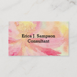 Söt Blommigt Affärskortet Vattenfärg Visitkort