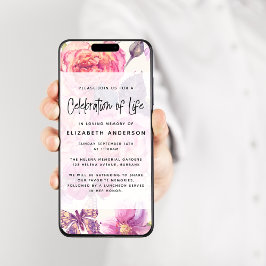 Söt Blommigt - allmän digital inbjudan