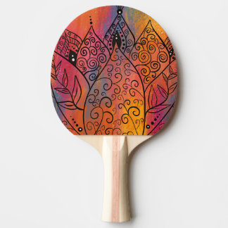 Söt Blommigt Art Pingisracket