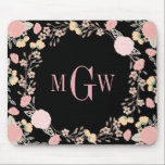 Söt Blommigt Botanical Monogram Mousepad Musmatta<br><div class="desc">Little Bayleigh.</div>