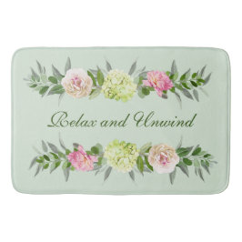 Söt Blommigt Botaniskt | Slappna av och ta bort Gr Badrumsmatta
