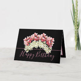 Söt Blommigt Bouquet Orchid Krona Flower Birthday Kort
