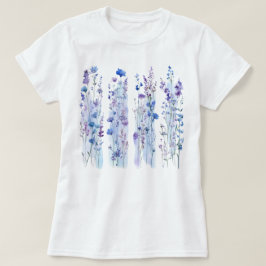 Söt Blommigt Brushstroke T Shirt