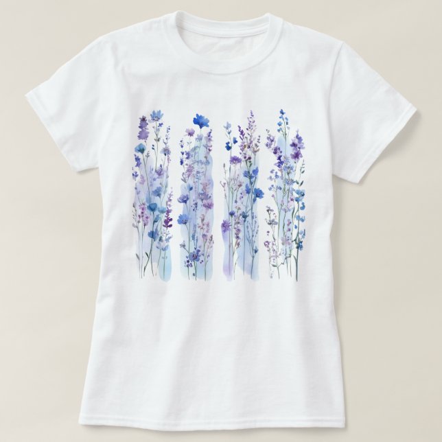Söt Blommigt Brushstroke T Shirt (Design framsida)