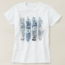 Söt Blommigt Brushstroke T Shirt