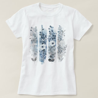 Söt Blommigt Brushstroke T Shirt