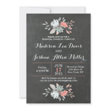 Söt Blommigt Chalkboard Rehearsal Dinner