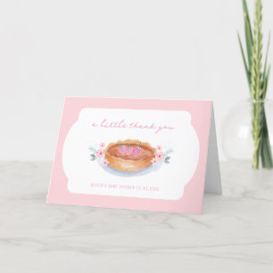 Söt Blommigt Cutie Paj Raspberry Baby Shower Tack Kort