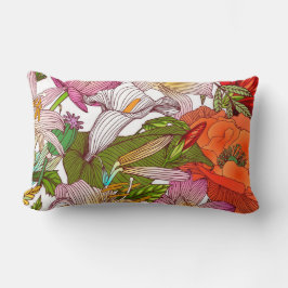 Söt blommigt dekorativ öga-fångst lumbarkudde